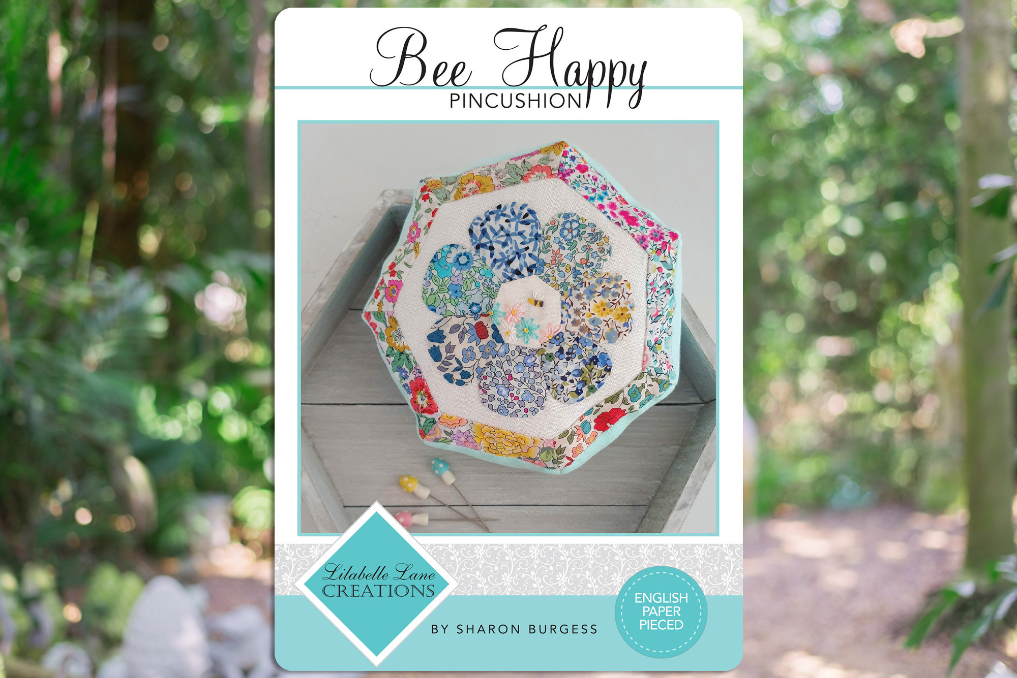 Bee Happy Pincushion Pattern incl Template & Paper Pieces Bee Happy Pincushion Pattern incl Template & Paper Pieces