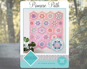 Primrose Path Quilt by Lilabelle Lane Creations - English Paper Pieced Pattern