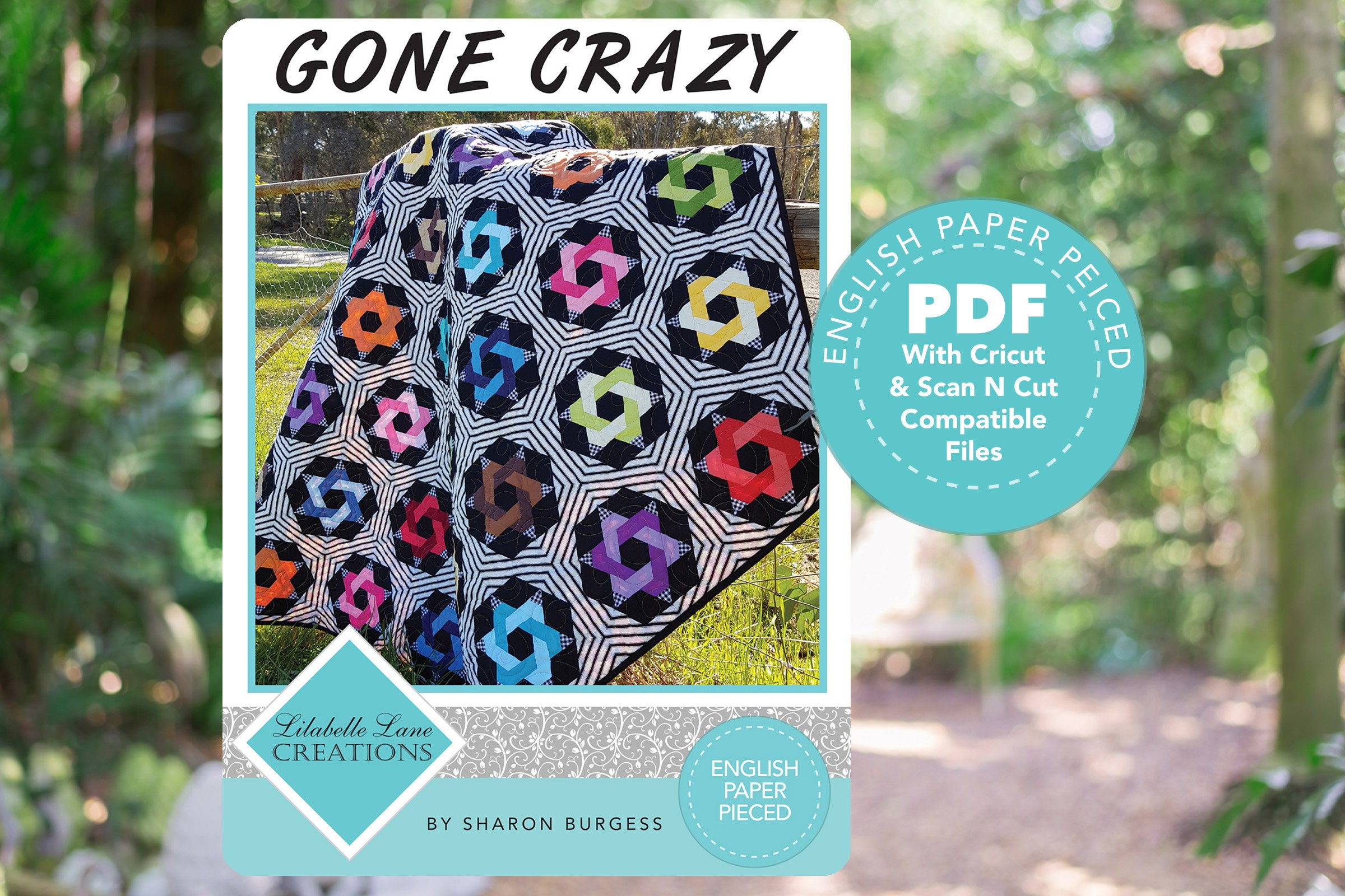 Crafts Sewing Cookie Cutter Crazy Quilt Pattern Pieced SH IN1981950