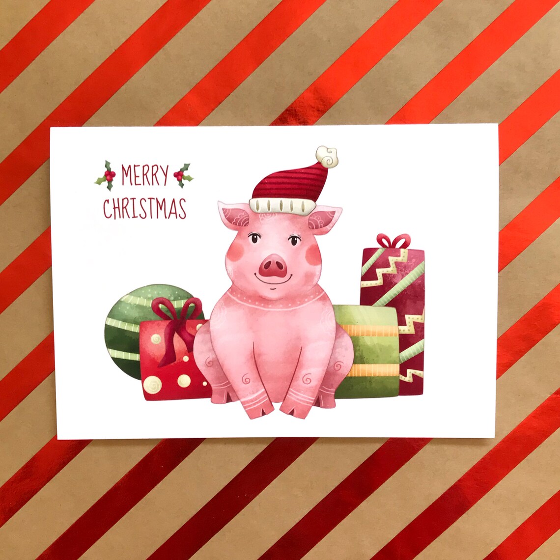 Pig Christmas Cards 