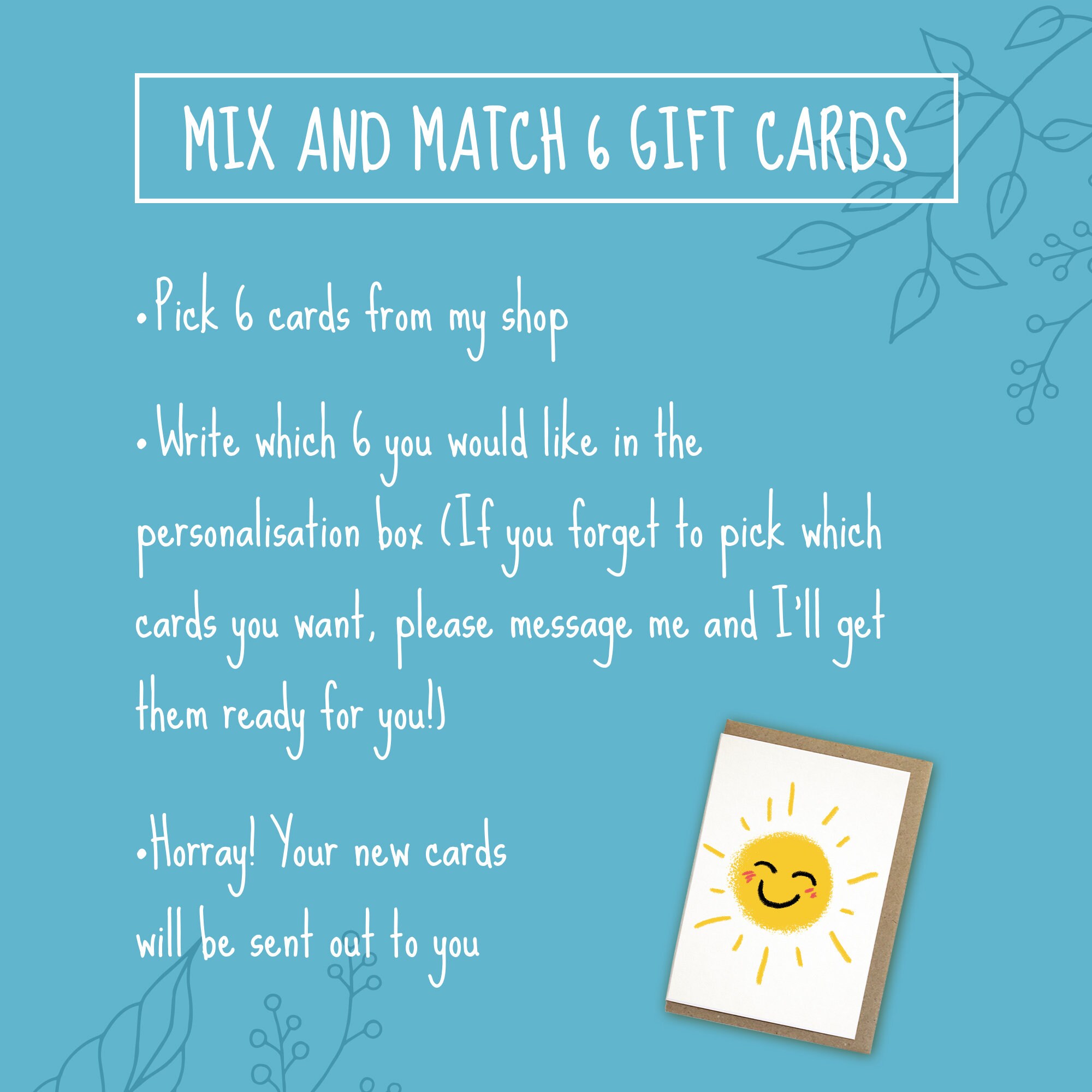 Mix and Match 6 Gift Cards / Greeting Cards/ bulk greeting Etsy