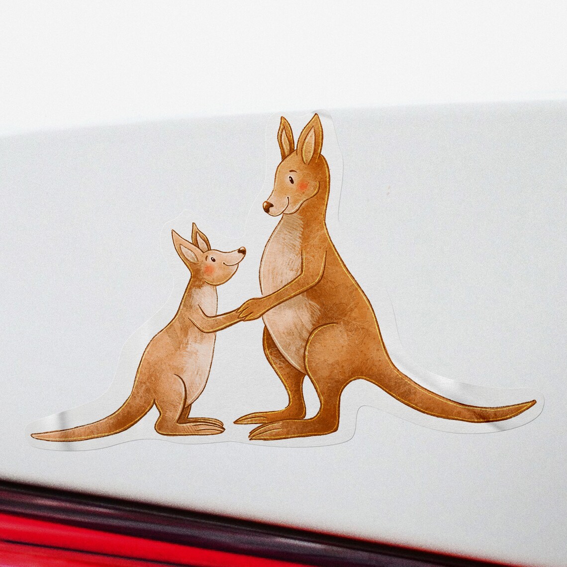 Australian Kangaroo Glossy Sticker/ Cute Kangaroo / Bullet Etsy 日本