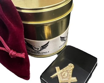 Masonic Cigarette Case Personalised Freemason Leathersmokers Case Metal  Masons Gold Emblem Badge Logo 20 Cigarettes Engraved Personalized