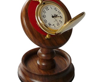 Wooden Pocket Watch Stand Display       Holder and Crafted from real wood universal size Beautiful Quality show off engraved watches fob