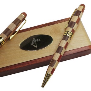 La loi symbole stylo en bois en caisse en bois et 2 stylos Double Set luxe juridique écailles de Justive cadeaux pour avocat avocat Tribunal de Police juge CID