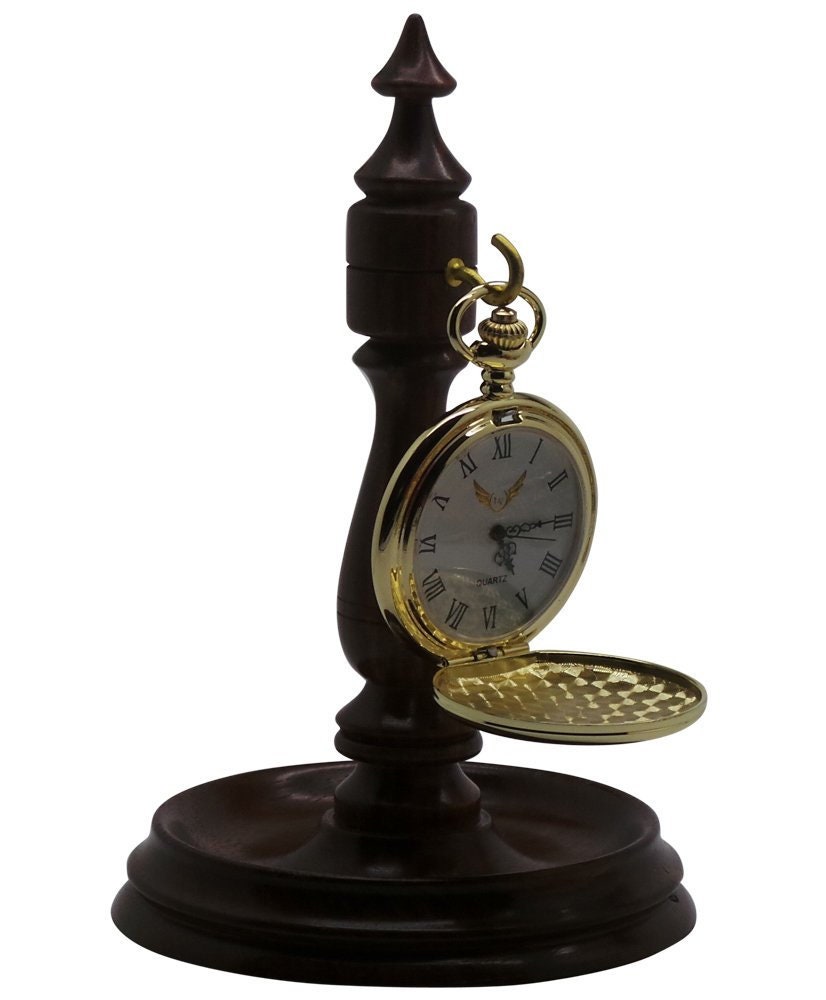 Luxury Wooden Pocket Watch Display Stand Holder and Crafted Etsy