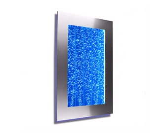 Bubble Wall Mounted Hanging Aquarium LED Lighting 30" 300WM Indoor Panel Water Fall Feature Fountain