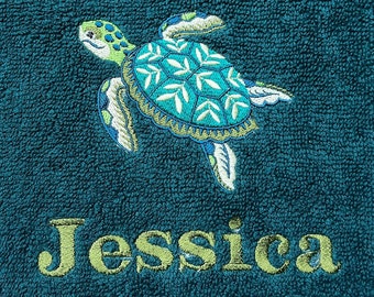 Turtle Personalised Towel, Hand Towels, Bath Towels, Hooded Towels, Sea life Gifts, Gifts for Kids, Birthday Gifts, Christmas gifts,