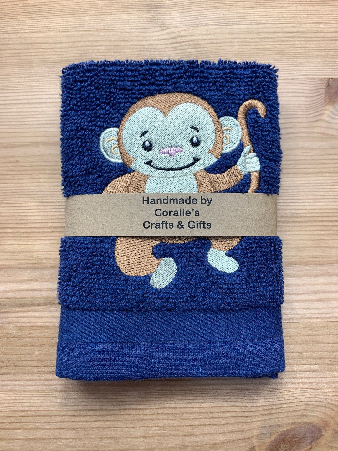 monkey-face-cloth-childs-wash-cloth-kids-flannel-machine-etsy-uk