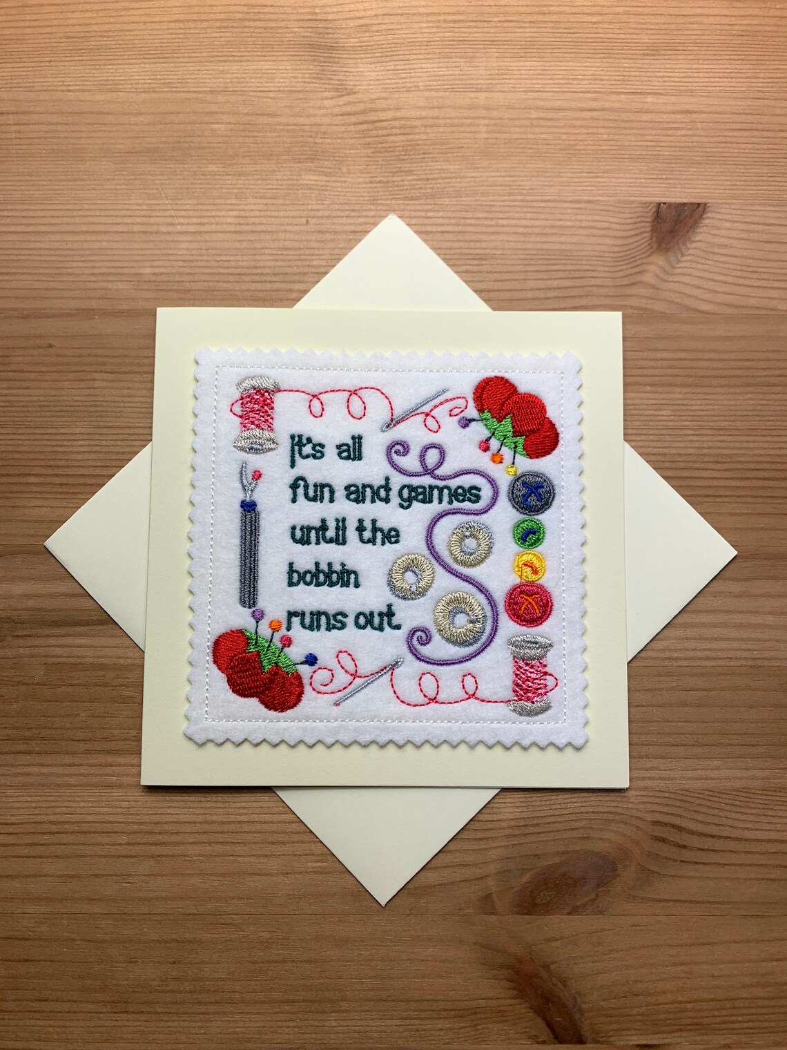 It's All Fun & Games Untill the Bobbin Runs Out Machine - Etsy