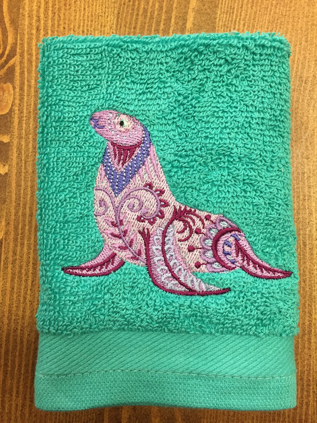 sealion-face-cloth-childs-wash-cloth-kids-flannel-machine-etsy