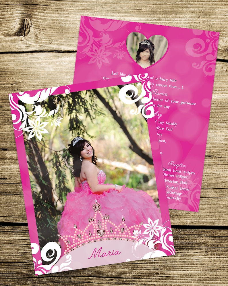PRINTABLE Quinceañera Birthday Invitation Choose your own Etsy