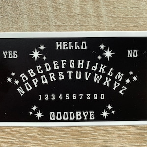 Ouija Board Matte Vinyl Sticker: Spooky Halloween Decor