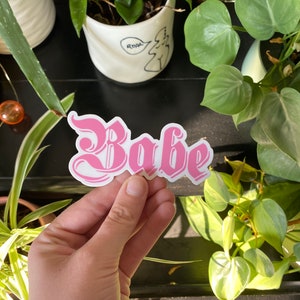 Babe Sticker: Waterproof Laptop Decal