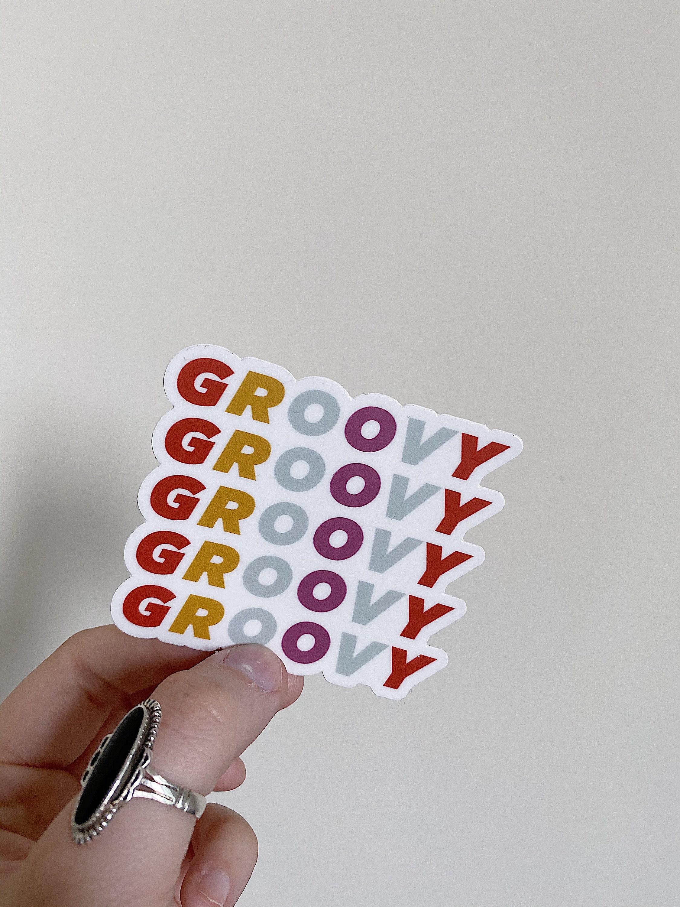 Groovy Sticker - Vinyl Sticker for Water Bottles, Laptops, and More ...