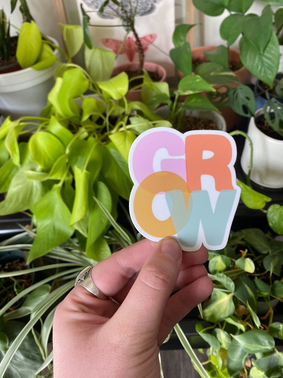 Grow Sticker Grow Sticker: Waterproof Laptop Decal, Positive Affirmation - Etsy