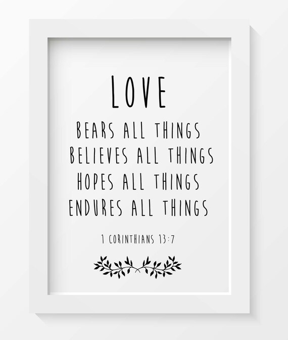 Scripture print, Bible verse, Bible verse art, Scripture art, Bible verse art, Scripture, Christian art, Wall art, Home decor. Corinthians,