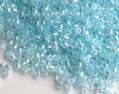Miyuki Delica 11 0 DB-239 Ceylon Light Aqua. Blue delica beads. Japanese Beads size 11. 5 grams or 10 grams.