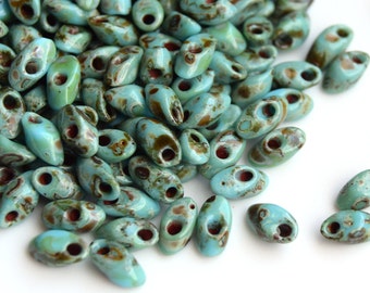 10 g Miyuki long Magatama 4x7mm perles de rocaille MAT TRANSPARENT VERT CHARTREUSE