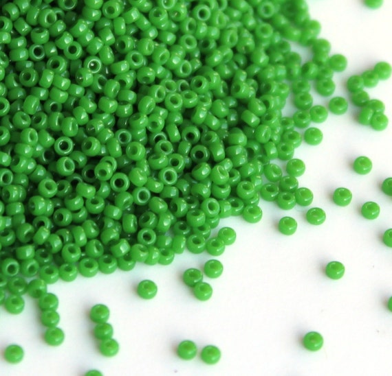 Miyuki Round Seed Beads Size 11//0 10g-Tube Transparent Olive Green