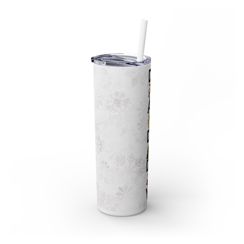 Christmas Daddy 20oz Skinny Tumbler with Straw, 20oz image 4