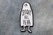 Ghost 'Spooky All Year' Enamel Pin goth witch fashion black white lapel Halloween punk quote horror accessory style gift Alternative Style