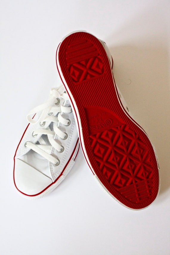 NEVER WORN vintage white leather Converse All Star - image 6