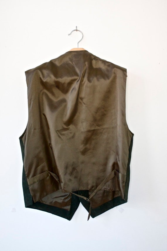 Vintage Green Suede Leather Vest - Gem