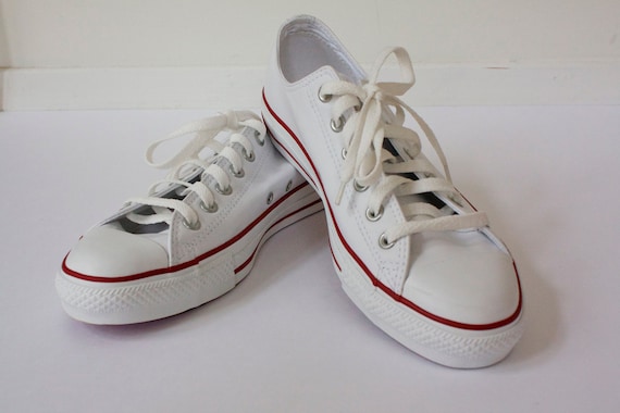 NEVER WORN vintage white leather Converse All Star - image 2