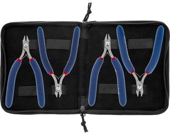 Juego de alicates - Juego de alicates para cota de malla Tronex en estuche (mangos ergonómicos largos)