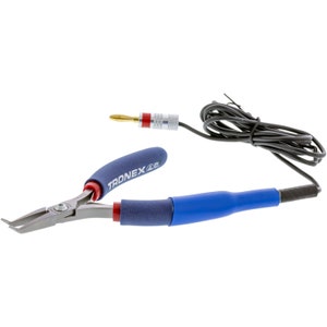 Grounded Pliers – Tronex Fine Bent Nose For Micro Welders / Permanent Jewelry - Bent Long Tip (557/757)