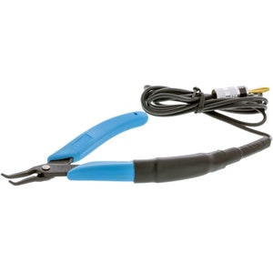 Grounded Pliers - Xuron® Tweezer Bent Nose 1.3mm Wide (450BN) For Micro Welders / Permanent Jewelry