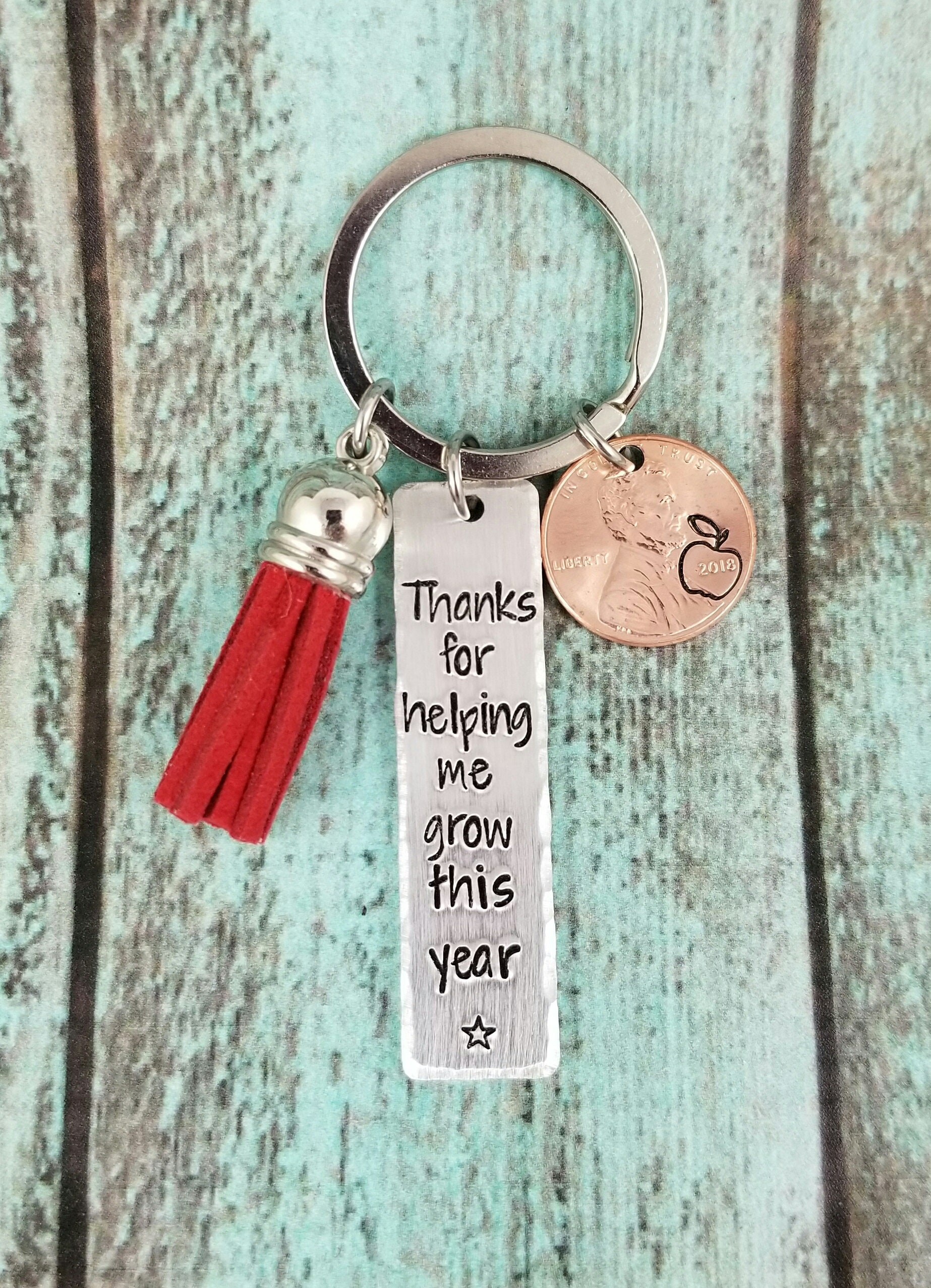 Teacher keychain teacher appreciation keychain teacher gift Etsy