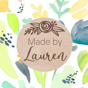 Personalized Made By Magnets, Custom Refrigerator Magnet, Child’s Artwork Hanger, Wood Magnet, Laser Engraved Wood, Laser Cut Magnet