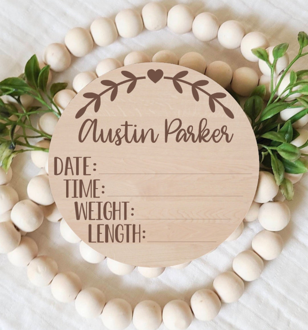 Personalized Birth Stat Sign, Write on Birth Announcement, Laser ...