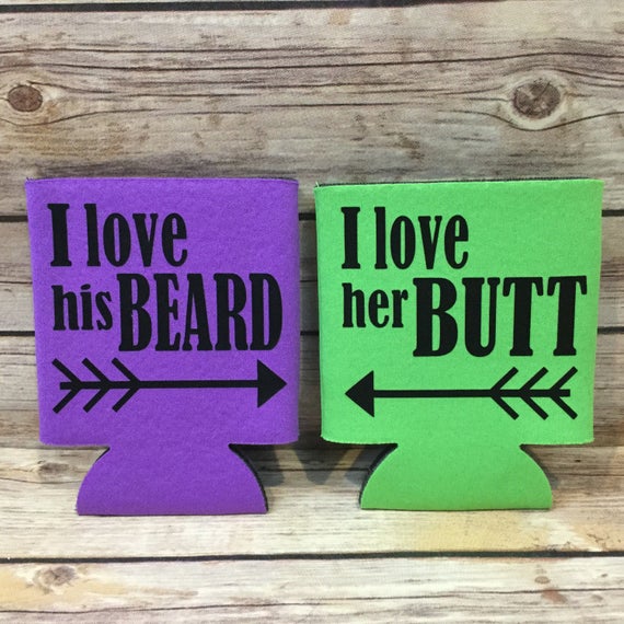 I Love His Beard I Love Her Butt Valentine's Day His and ...