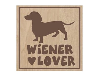 Wiener Lover Magnet, Dachshund Gifts, Sausage Dog Decor, Wiener Dog Refrigerator Magnet, Laser Engraved, Dachshund Dog, Funny Adult Humor,
