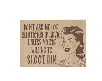 Retro Housewife Refrigerator Magnet, Relationship advice, Vintage Wife, Funny Woman Phrase, Engraved Magnet, Stocking Stuffer