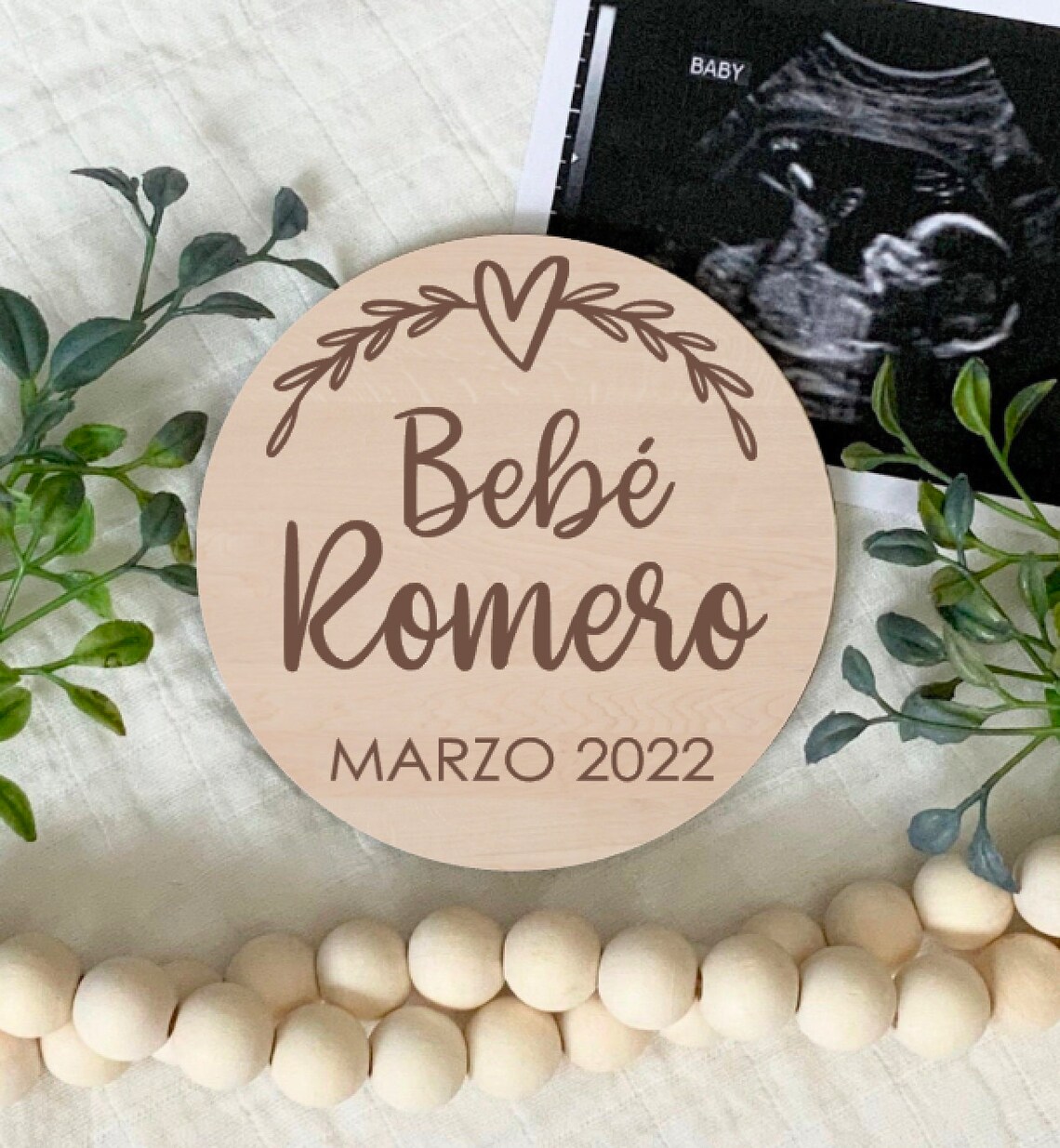 Spanish Pregnancy Announcement Sign Bebe New Baby Maternity Etsy