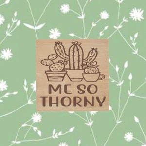 Me So Thorny Cactus Succulent Refrigerator Magnet, Laser Cut Wood Magnet, Plant Pun Magnet, Birthday Gift, Gift for Plant Lovers