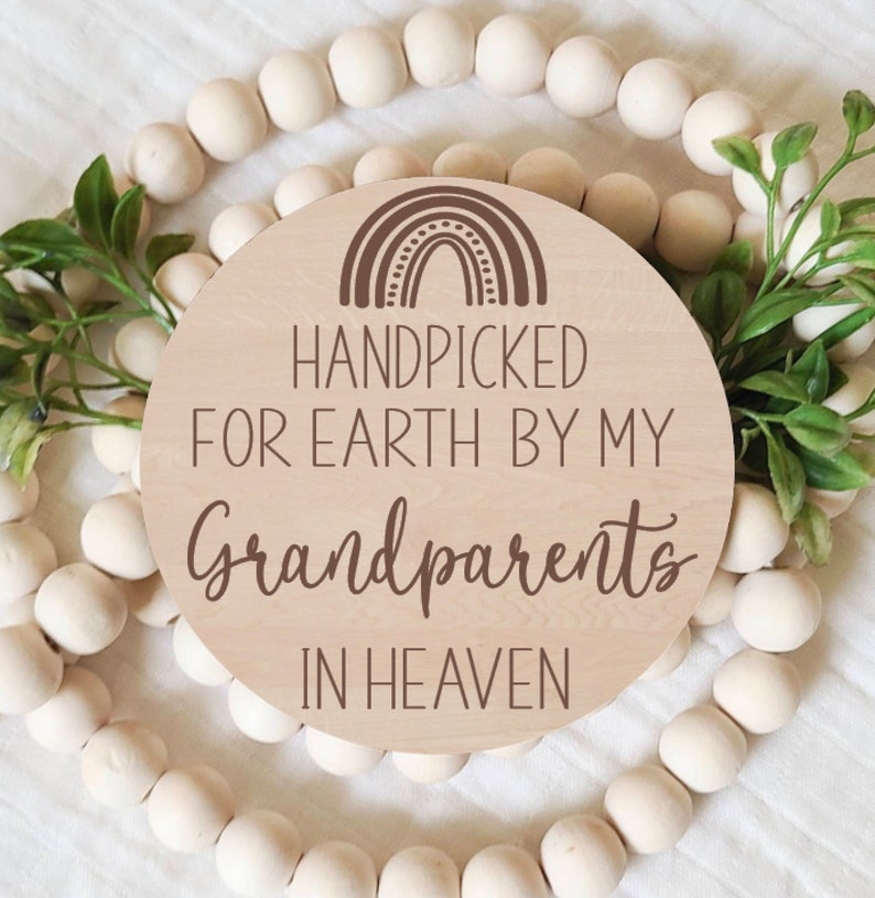 Handpicked for Earth by My Grandparents in Heaven Rainbow | Etsy