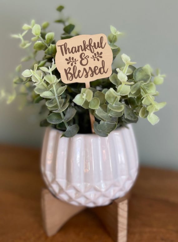 Plant Marker, Thankful Blessed, Mother's Day Gift Ideas