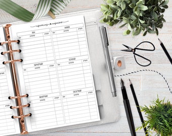 A5 Upcoming Expenses | Budget | printable planner insert | finance | Digital Download