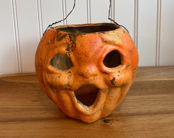 Vintage Reprodiction Paper Mache (Clay) Jack O’ Lantern