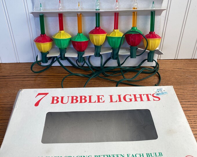 Vintage Bubble Lights Original Box Vintage Christmas Etsy