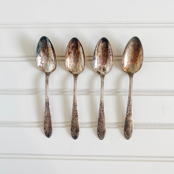 National Silver Plate Teaspoons | Set of 4