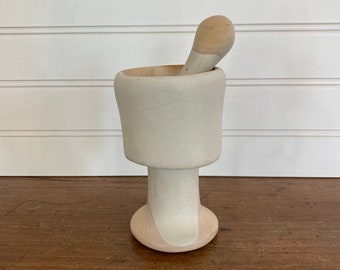 Wood Mortar and Pestle