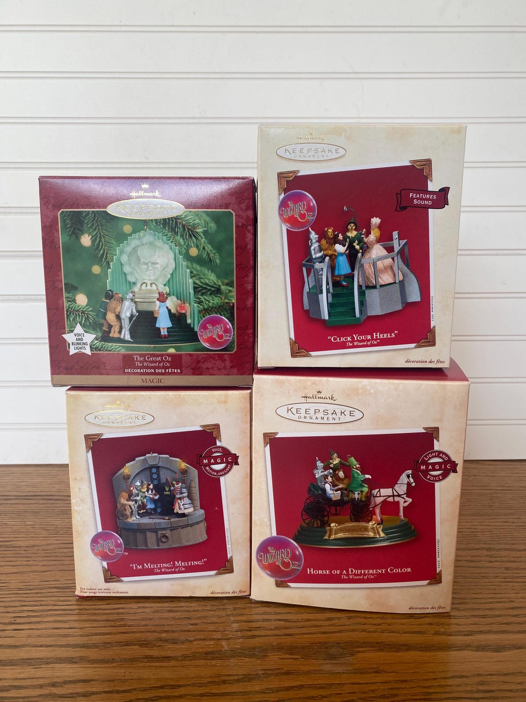 Hallmark Keepsake Wizard of Oz Collectible Ornaments Lot of 4