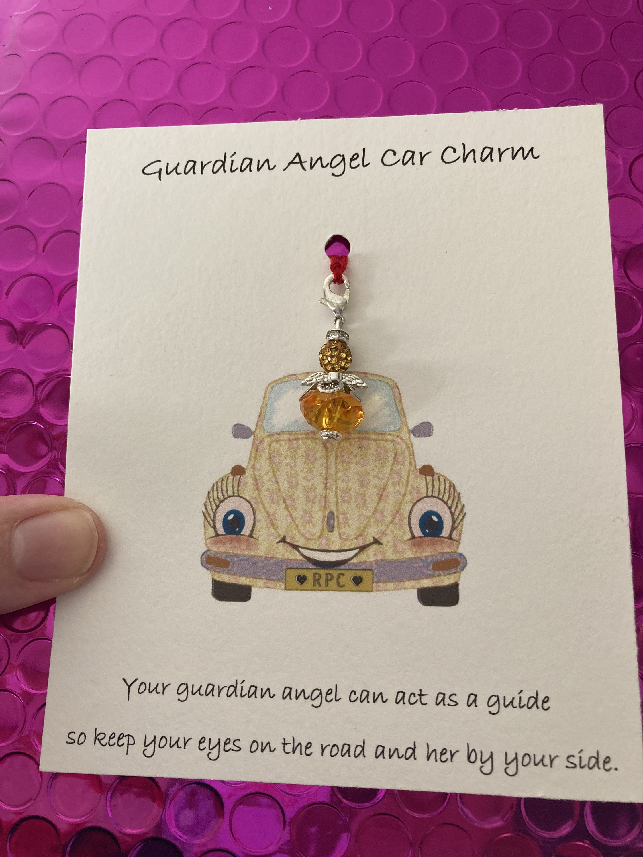 Guardian Angel Car Charm Passing Drive Test Unique Gift Etsy UK