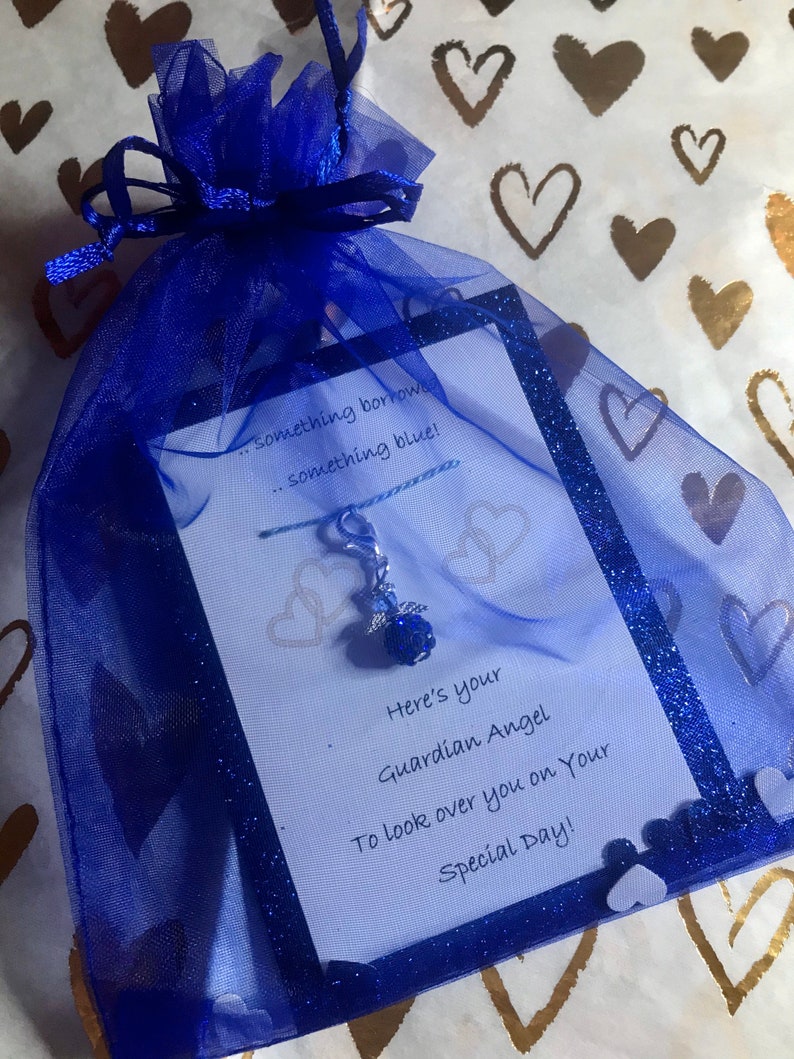 Something Borrowed, Something Blue Angel, Gift for the Bride, pendant charm image 3